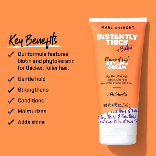 Marc Anthony cream texture on fingertip showing lightweight, non-greasy feel