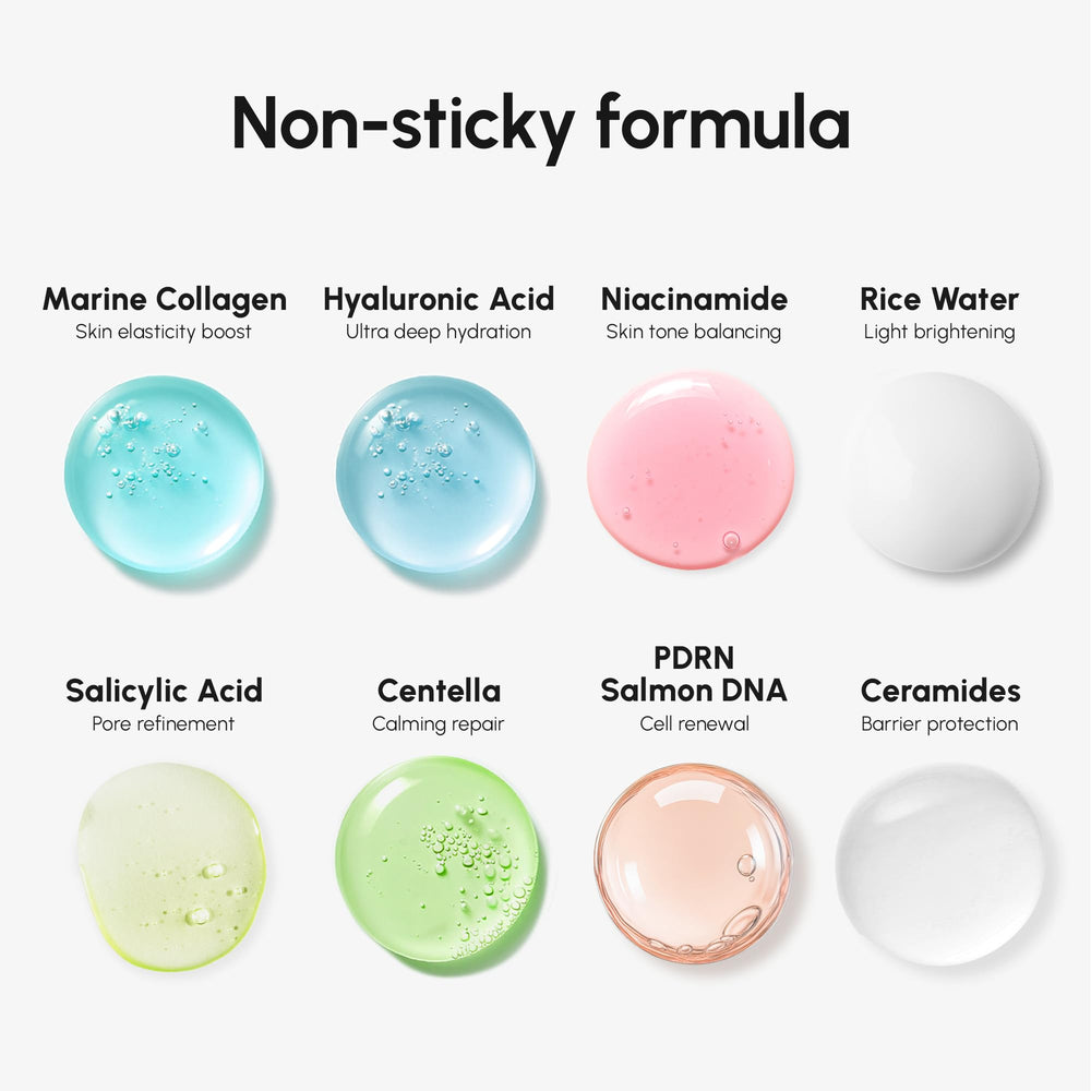 MAREE bottle beside serum and cream illustrating routine prep benefit