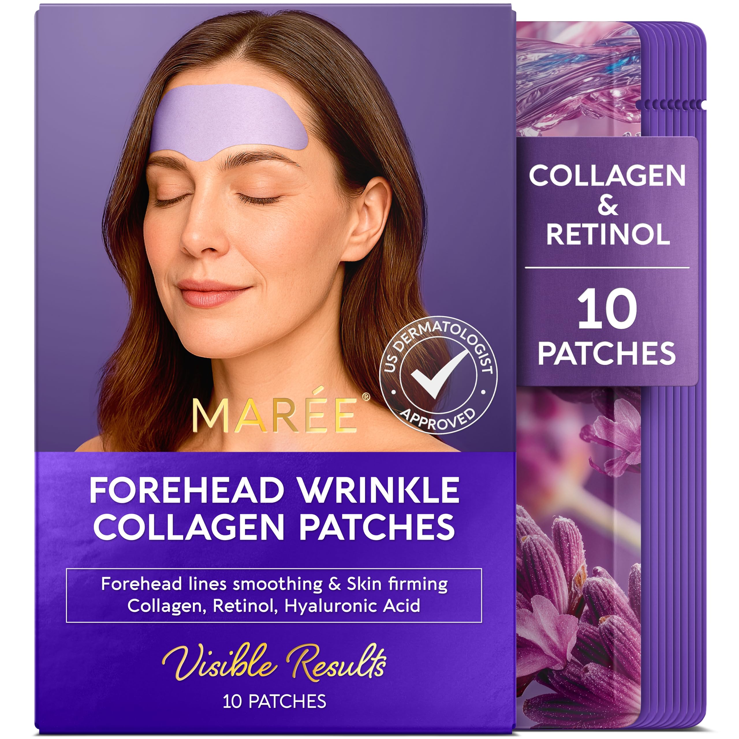 MAREE front packaging showing forehead wrinkle patches and benefits