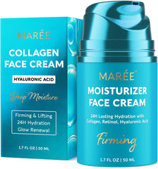 MAREE front jar view showing clean packaging and anti-aging benefit