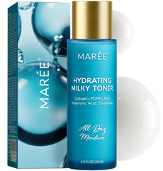 MAREE front packaging of milky toner showing hydration benefits