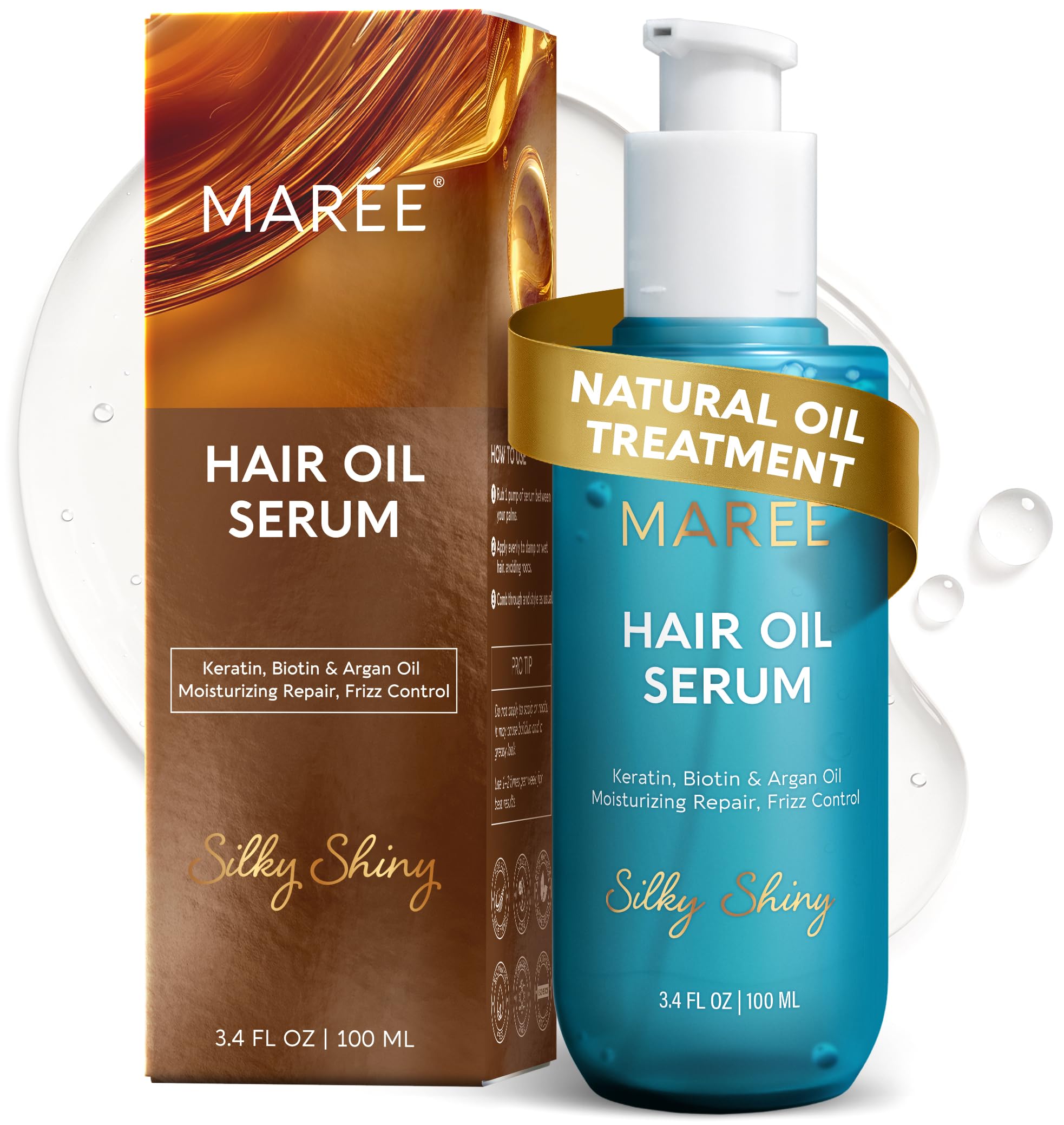 MAREE front packaging showing sleek bottle and product name for easy identification and storage