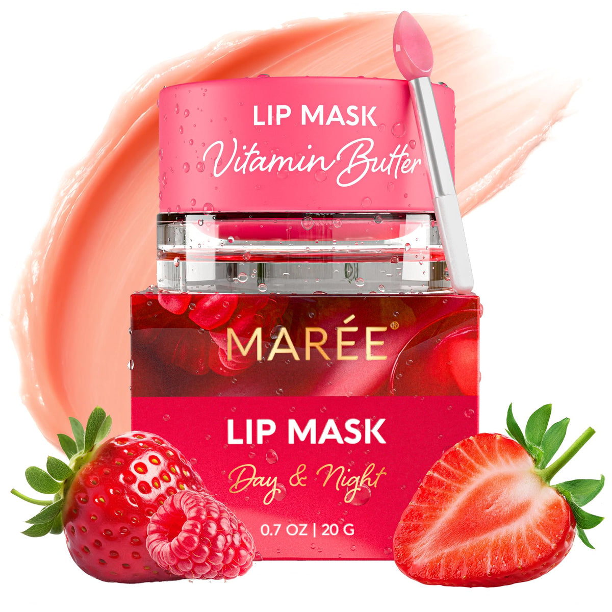 MAREE jar front view showing product and hydrating benefit