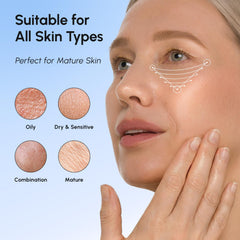 MAREE patch next to ruler illustrating size and coverage for precise under-eye application