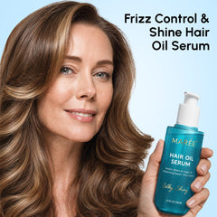 MAREE texture closeup showing glossy oil consistency for quick absorption and shine