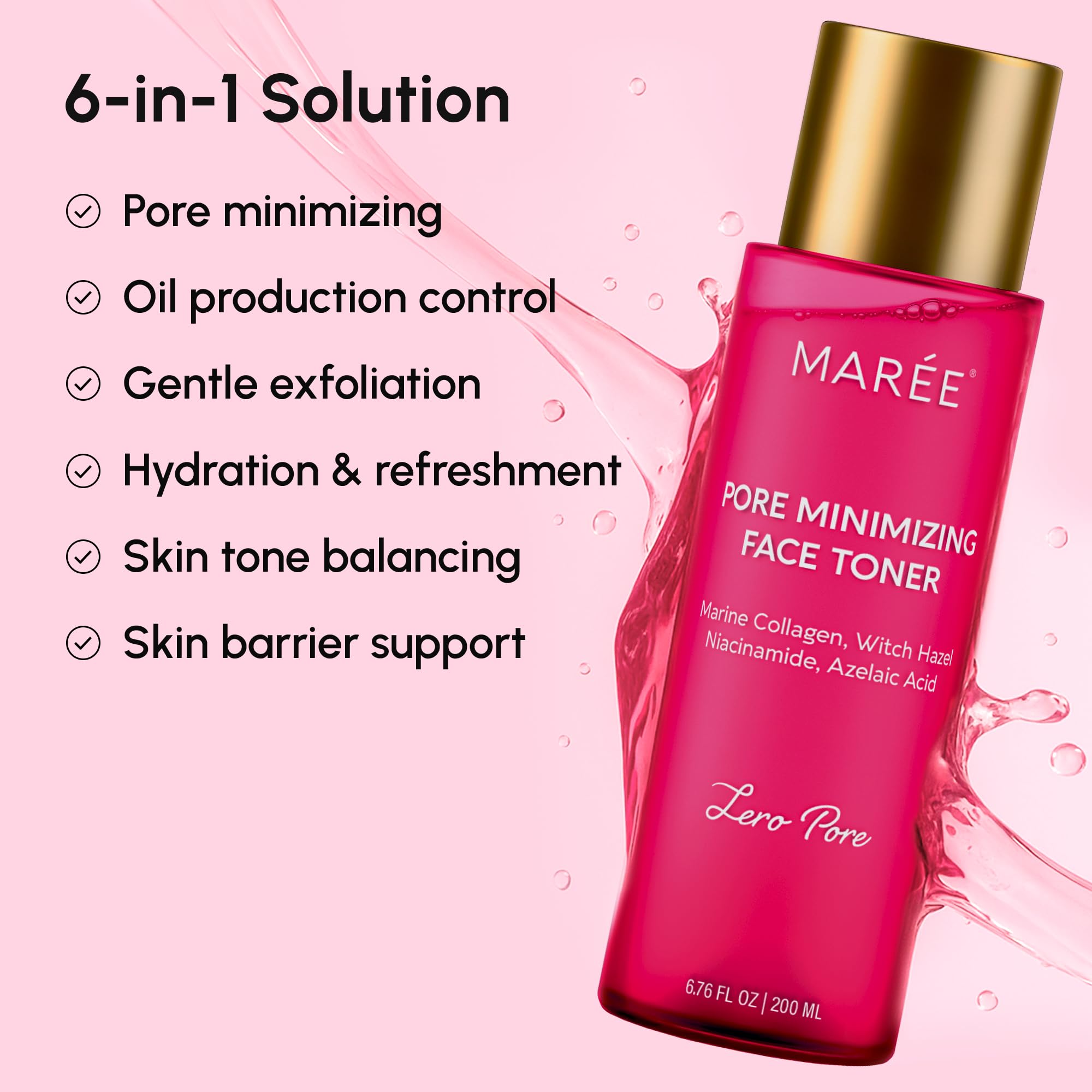 MAREE texture drop on skin showing lightweight absorption benefit