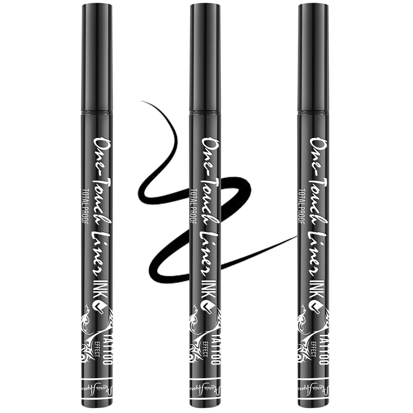 MARIA AYORA water splash on eyeliner showing waterproof benefit