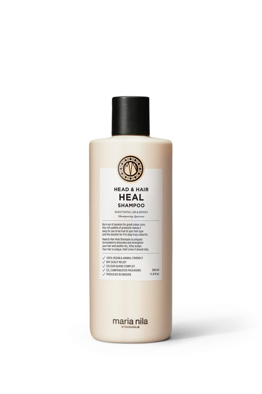 Maria Nila bottle front view showing calming shampoo benefits