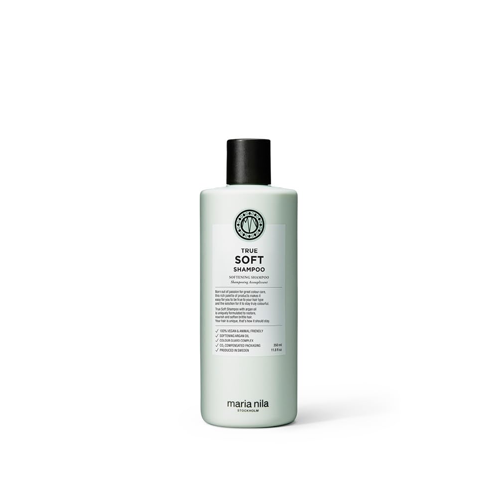 Maria Nila True Soft front bottle showing clean design and hydration benefits
