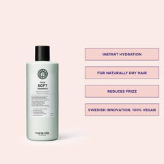 Maria Nila True Soft label close-up highlighting ingredients and vegan certification