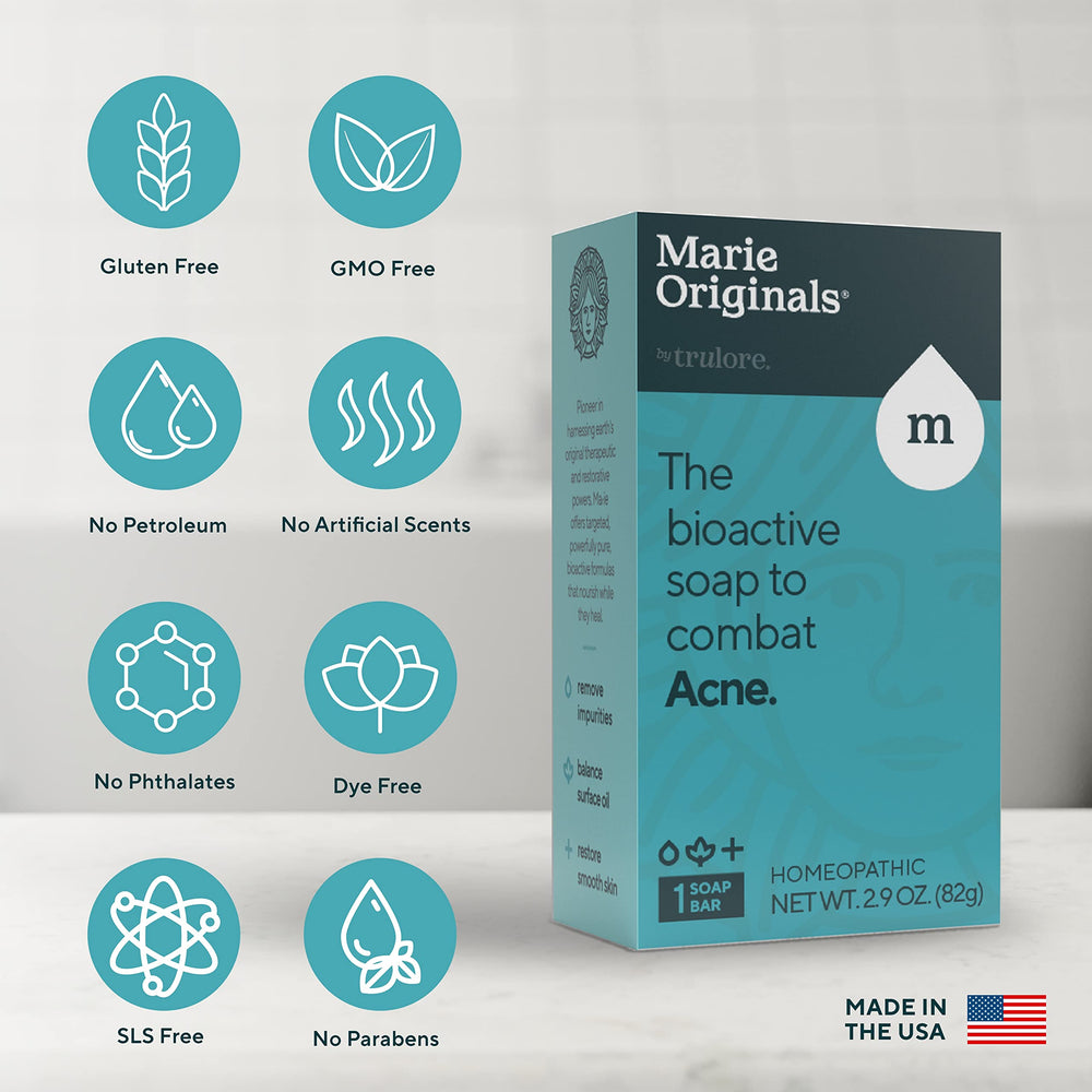 Marie Originals applied to cheek demonstrating targeted acne-prone use