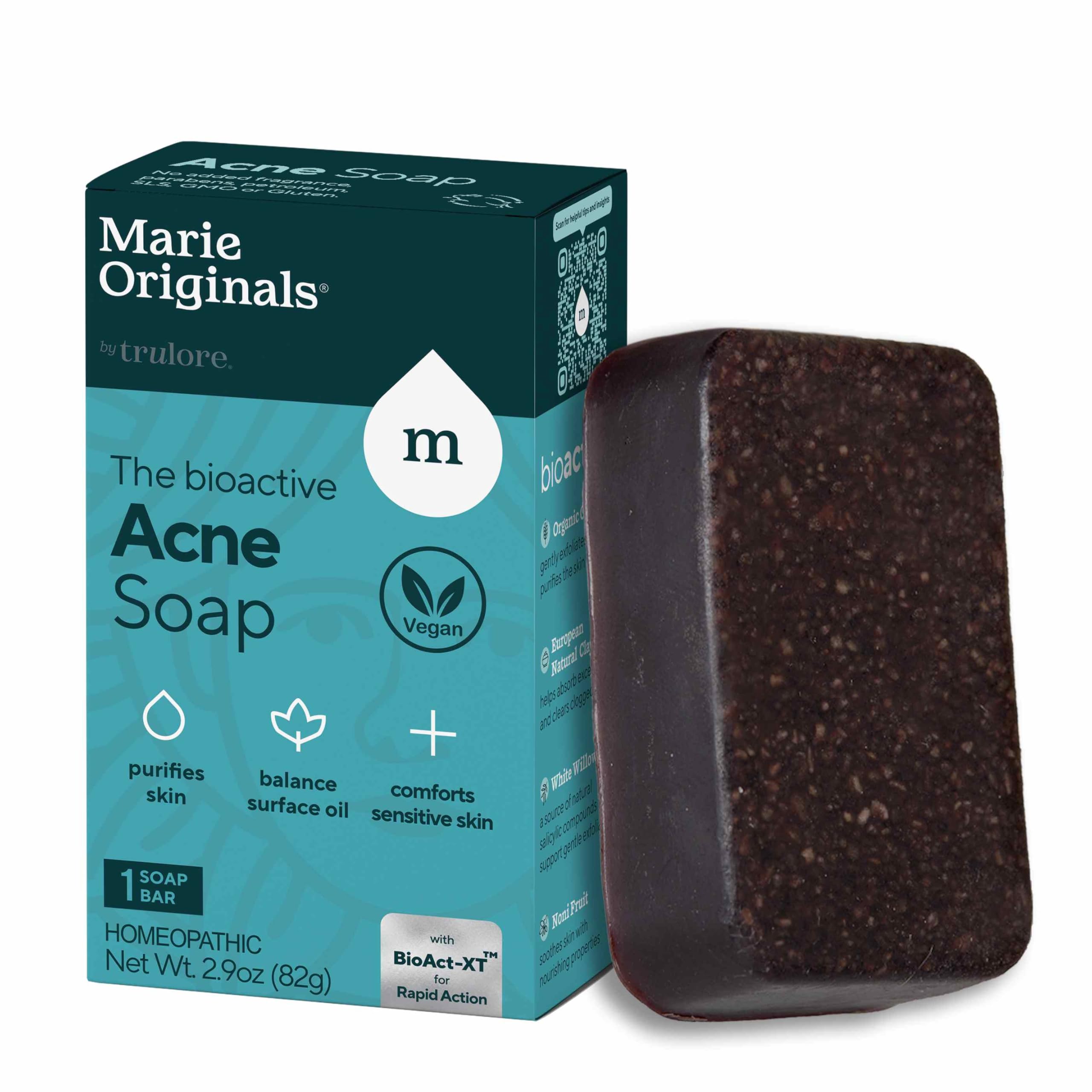Marie Originals front packaging showing product name and botanicals benefits