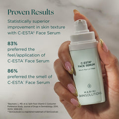Marini SkinSolutions applied on hand demonstrating absorbent texture and smoothing benefit