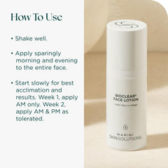 Marini SkinSolutions Bioclear applied to cheek, showing refined pore appearance