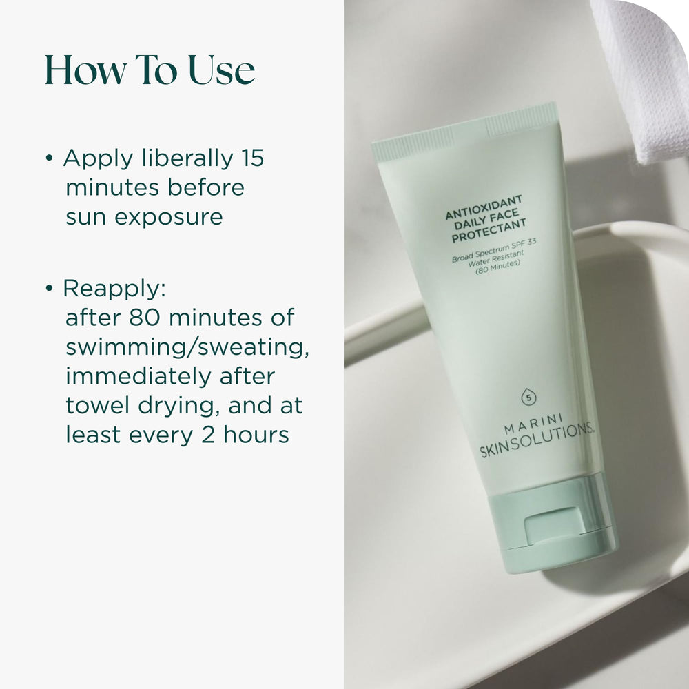 Marini SkinSolutions label close-up showing key ingredients and claims