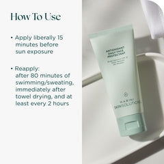 Marini SkinSolutions label close-up showing key ingredients and claims
