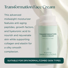 Marini SkinSolutions cream texture swipe illustrating lightweight hydration benefit