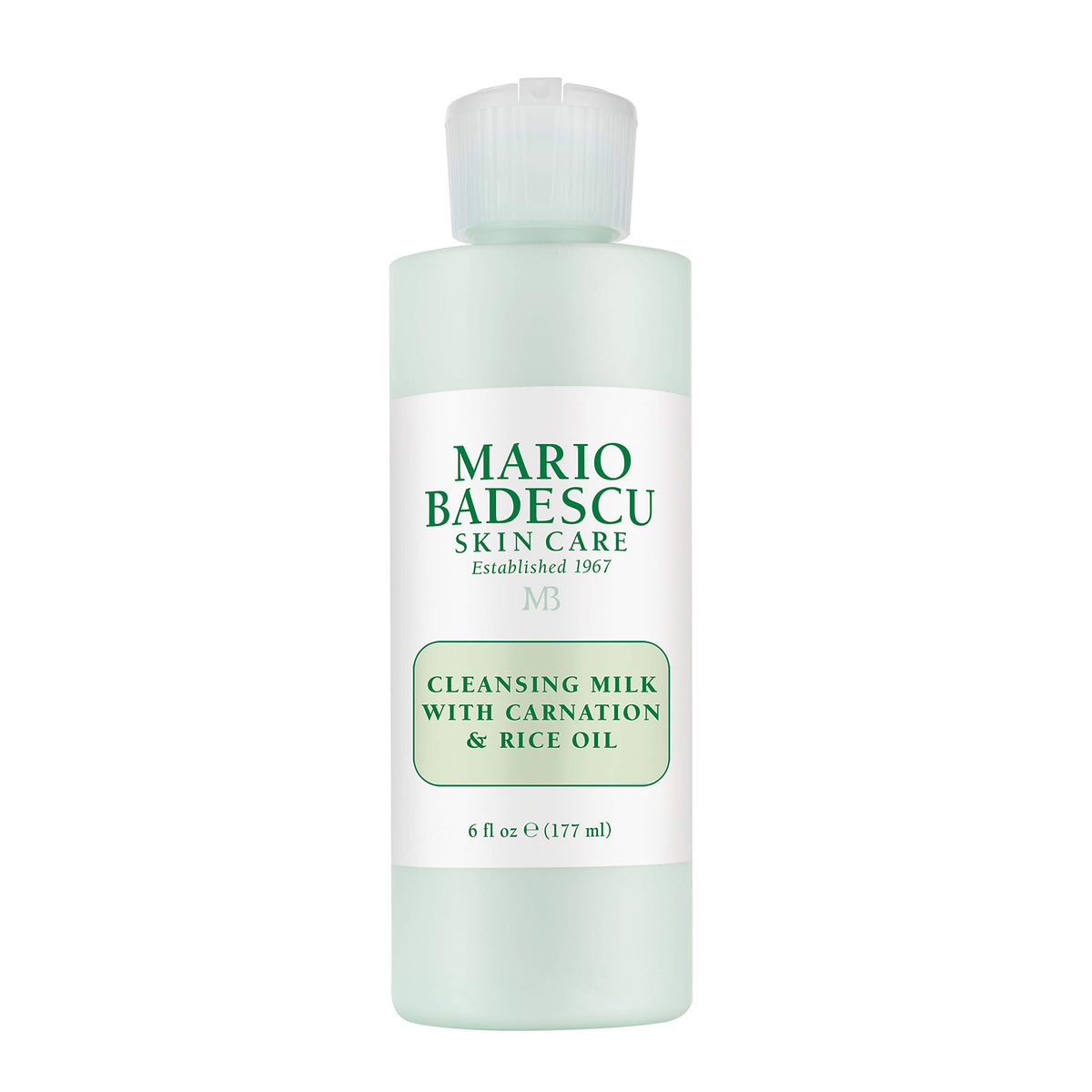 Mario Badescu front packaging showing bottle and label, communicates product clarity