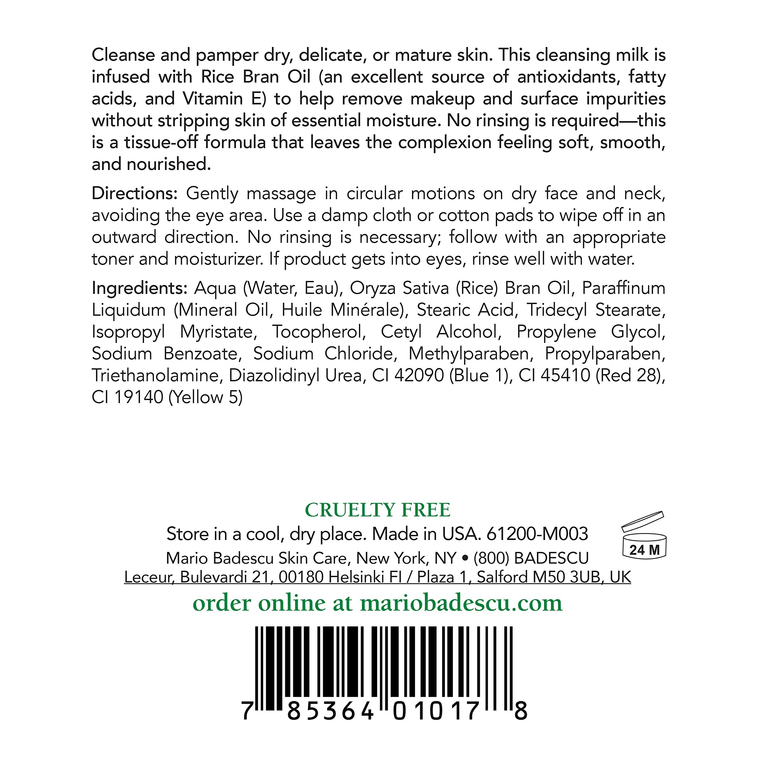 Mario Badescu creamy texture closeup highlighting smooth emollient finish