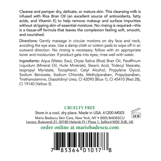 Mario Badescu creamy texture closeup highlighting smooth emollient finish