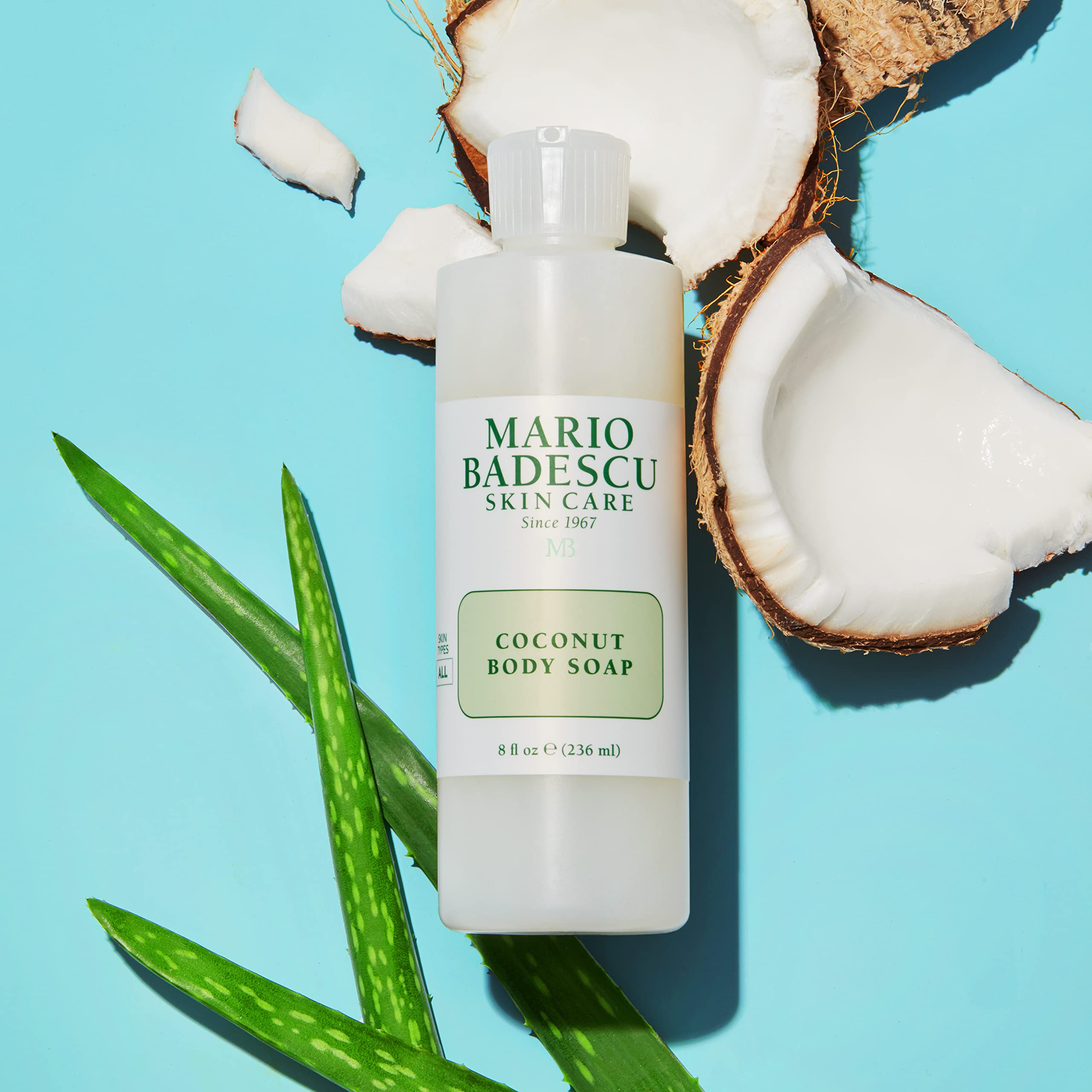 Mario Badescu bottle on bathroom shelf lifestyle scene for daily ritual