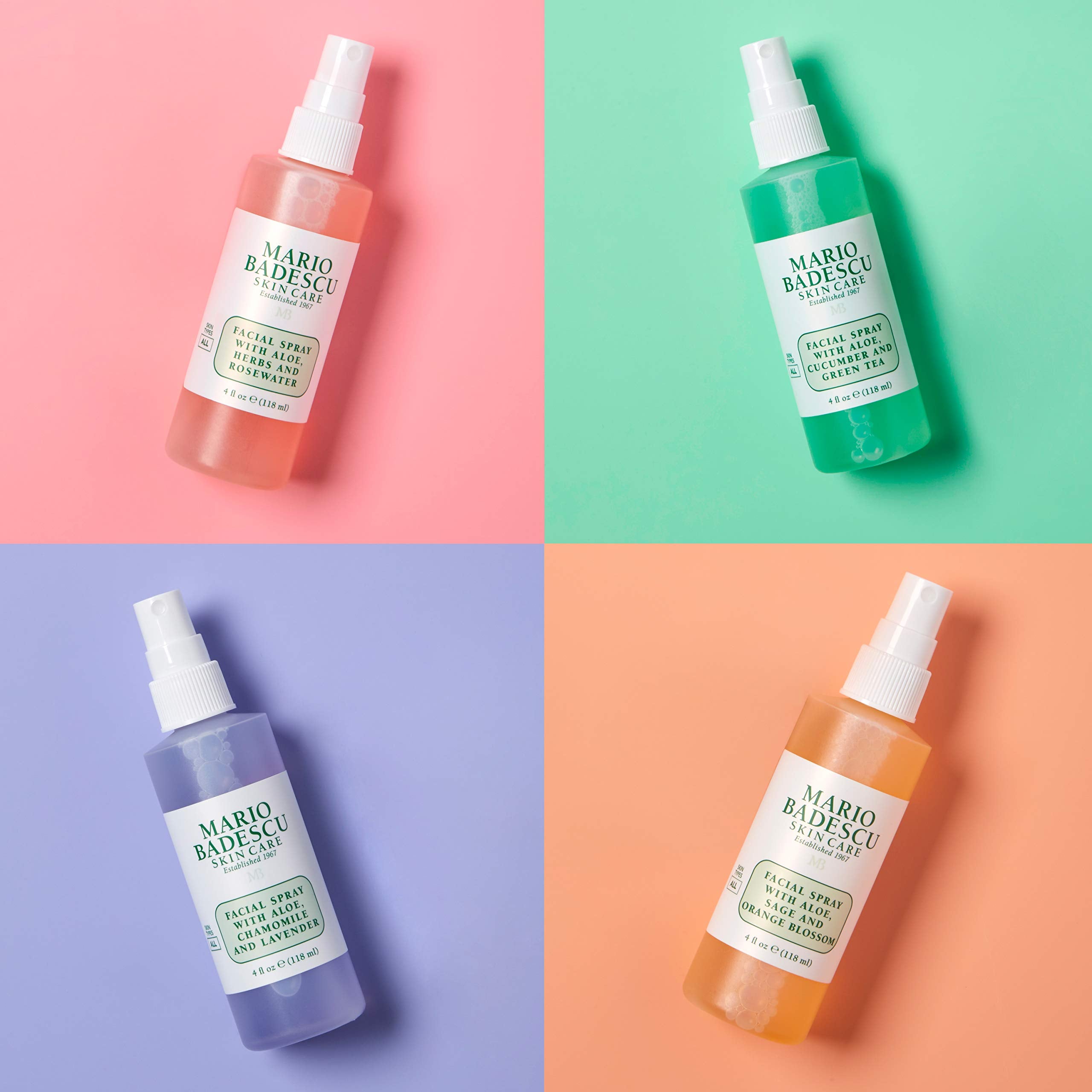 Mario Badescu cucumber spray mist droplets demonstrating cooling antioxidant benefit