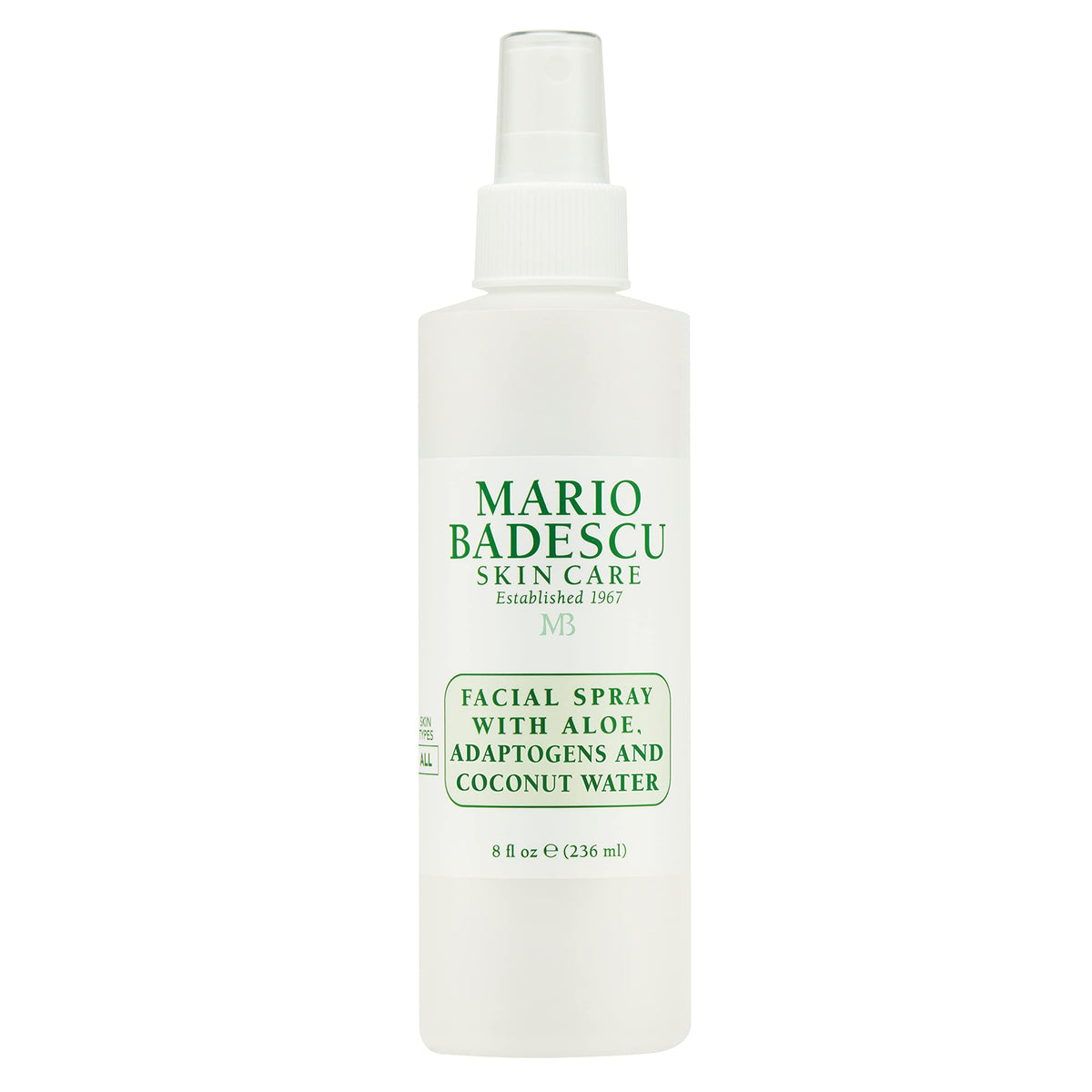 Mario Badescu front bottle showing aloe and coconut for hydration