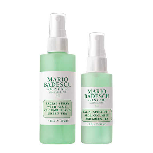 Mario Badescu front packaging combo showing product sizes and convenience