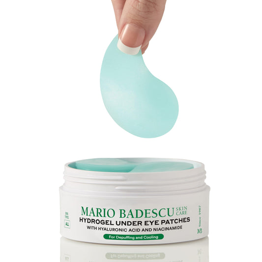 Mario Badescu front packaging showing 30 pairs, clear benefits and clean design
