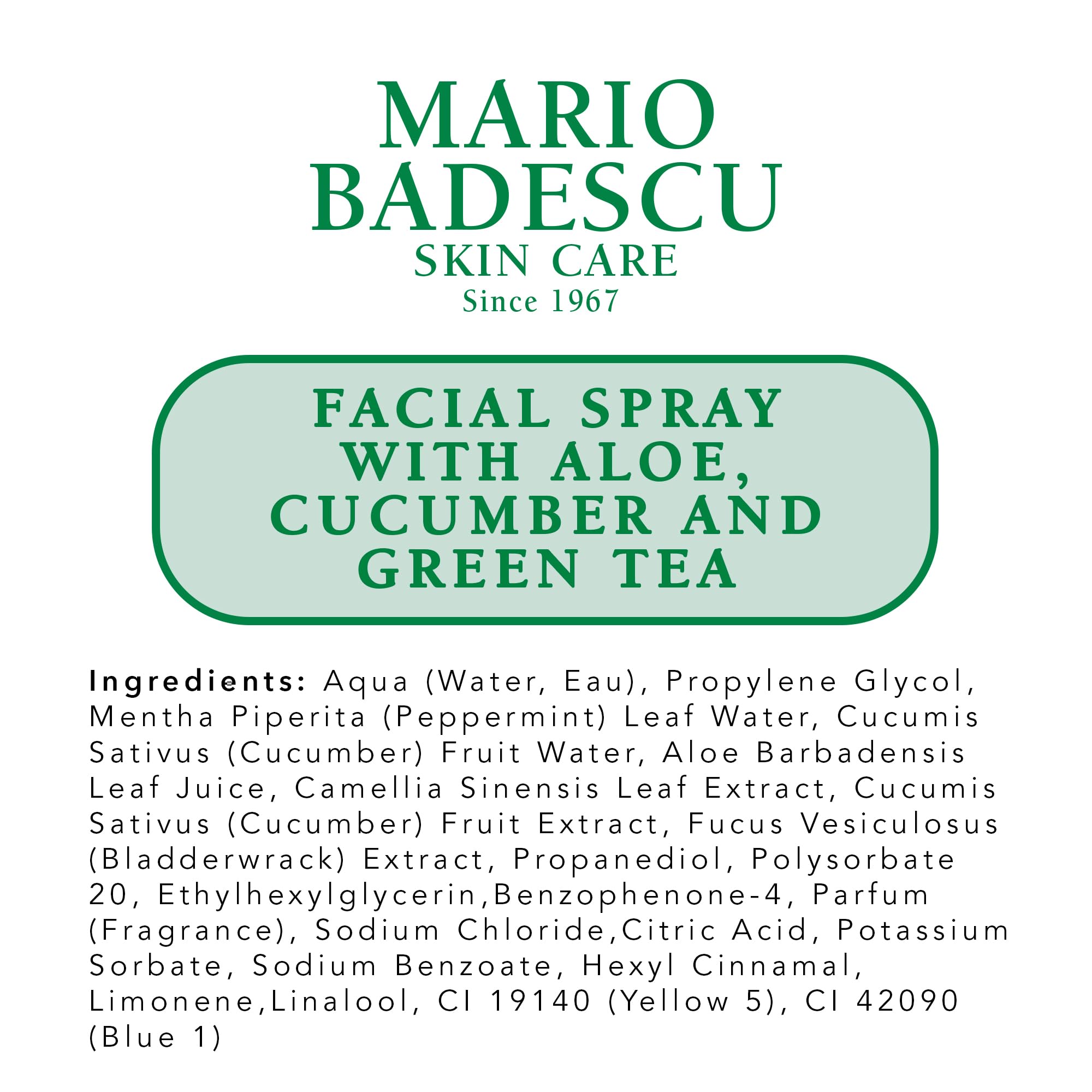 Mario Badescu label and ingredients list clear view for informed shoppers