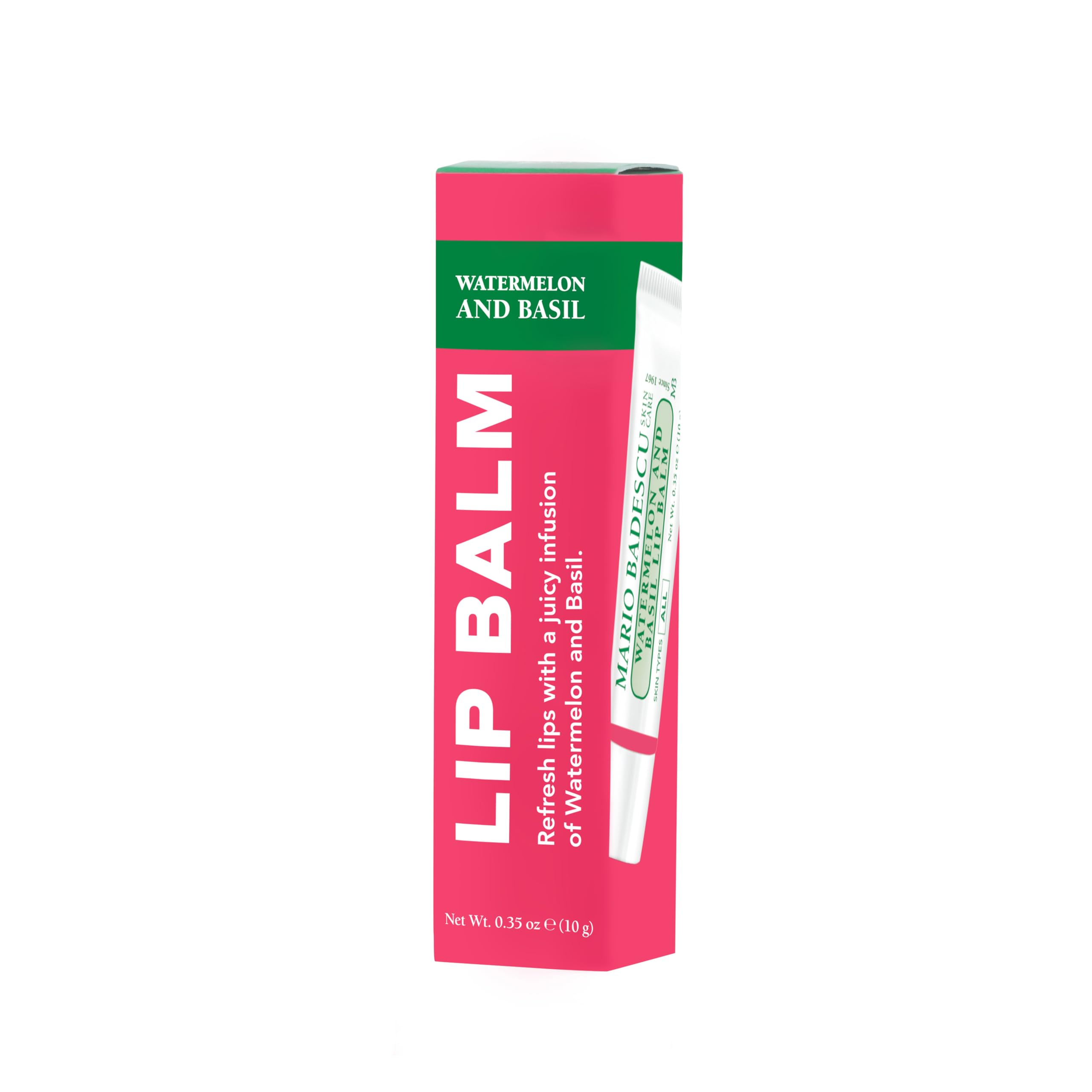 Mario Badescu lifestyle bag scene showing portable lip balm for on-the-go hydration