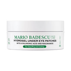 Mario Badescu patches in a spa-like bathroom setting promoting relaxation benefits