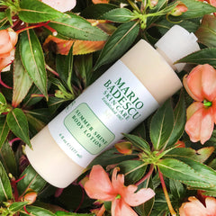 Mario Badescu lifestyle evening dress image showing shimmer for special occasions