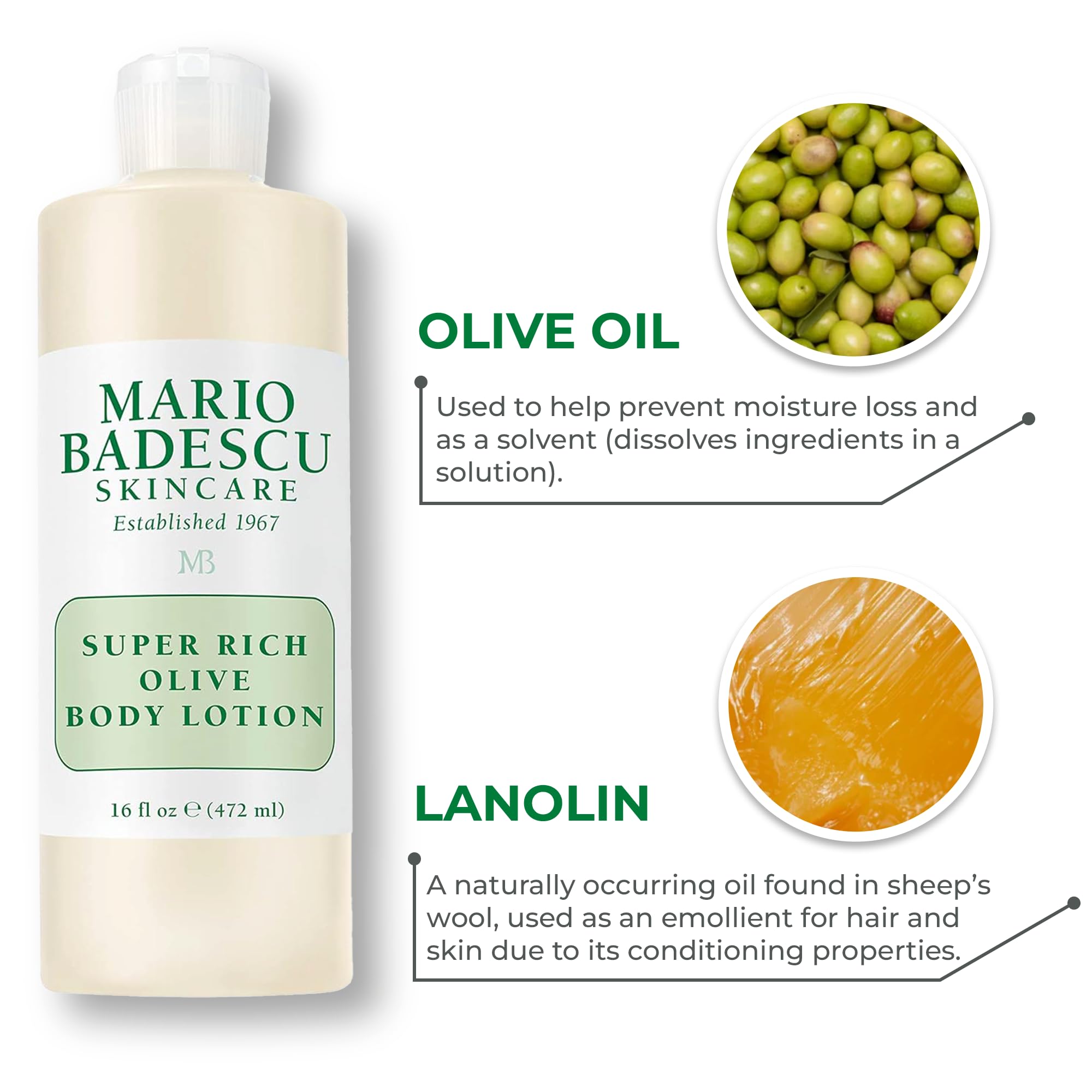 Mario Badescu 6 fl oz tube beside common items to show compact travel-friendly size