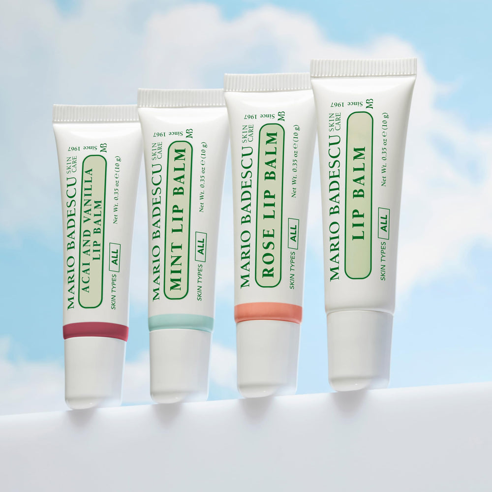 Mario Badescu label close-up showing paraben-free gluten-free and made-in-USA benefits