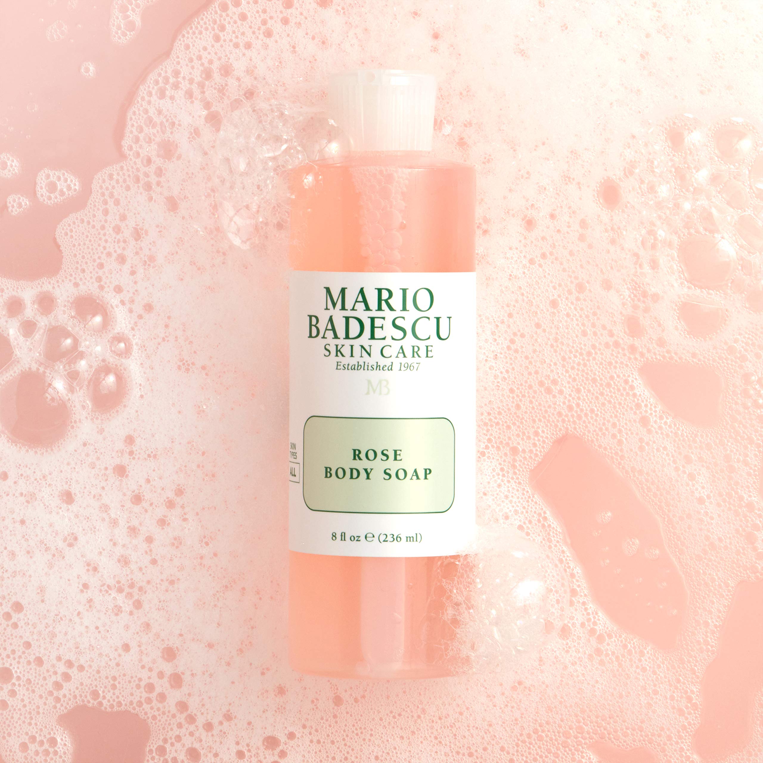 Mario Badescu label close-up highlighting product name and scent benefits