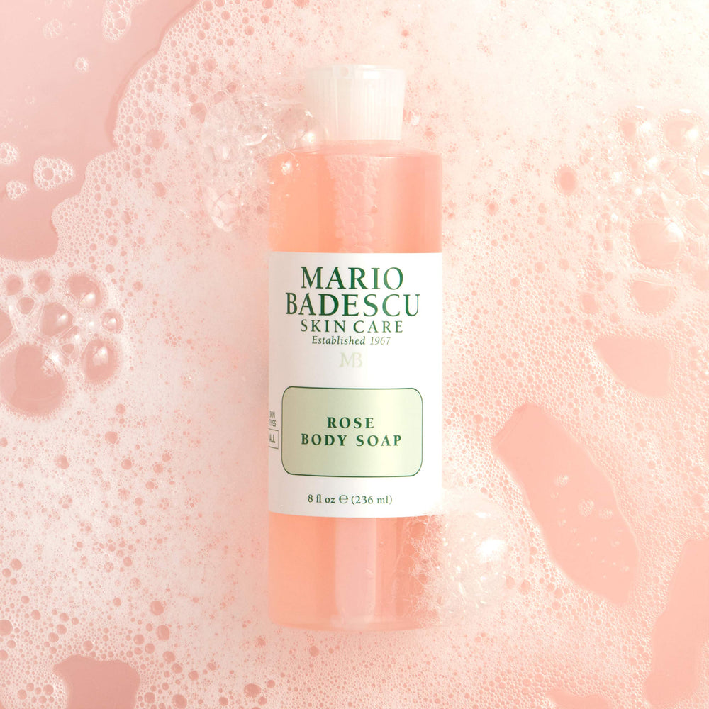 Mario Badescu label close-up highlighting product name and scent benefits