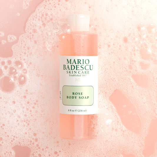 Mario Badescu label close-up highlighting product name and scent benefits