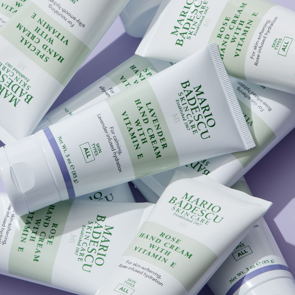 Mario Badescu cream styled in a travel pouch, ideal for on-the-go hydration