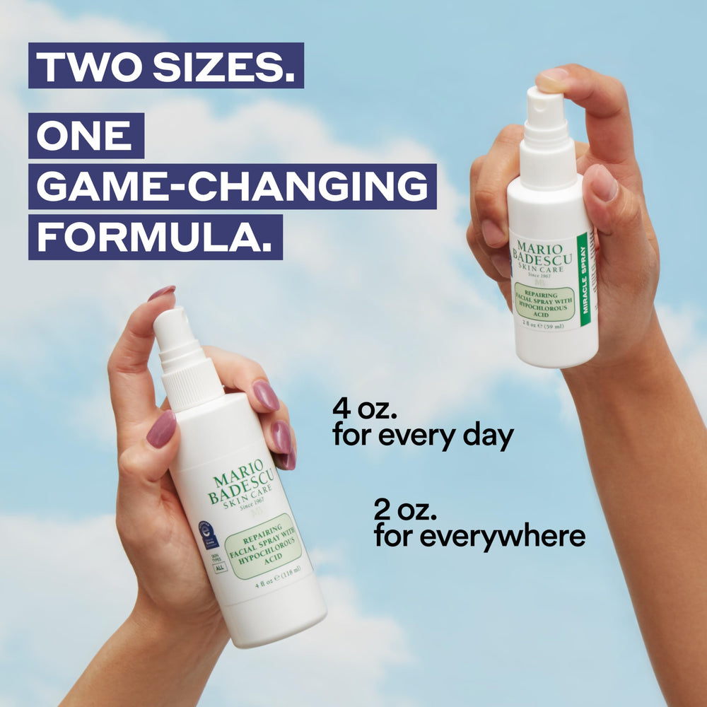 Mario Badescu bottle in purse illustrating on-the-go soothing benefit