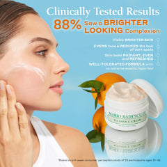 Mario Badescu cream on fingertip demonstrating easy application and non-greasy spreadability