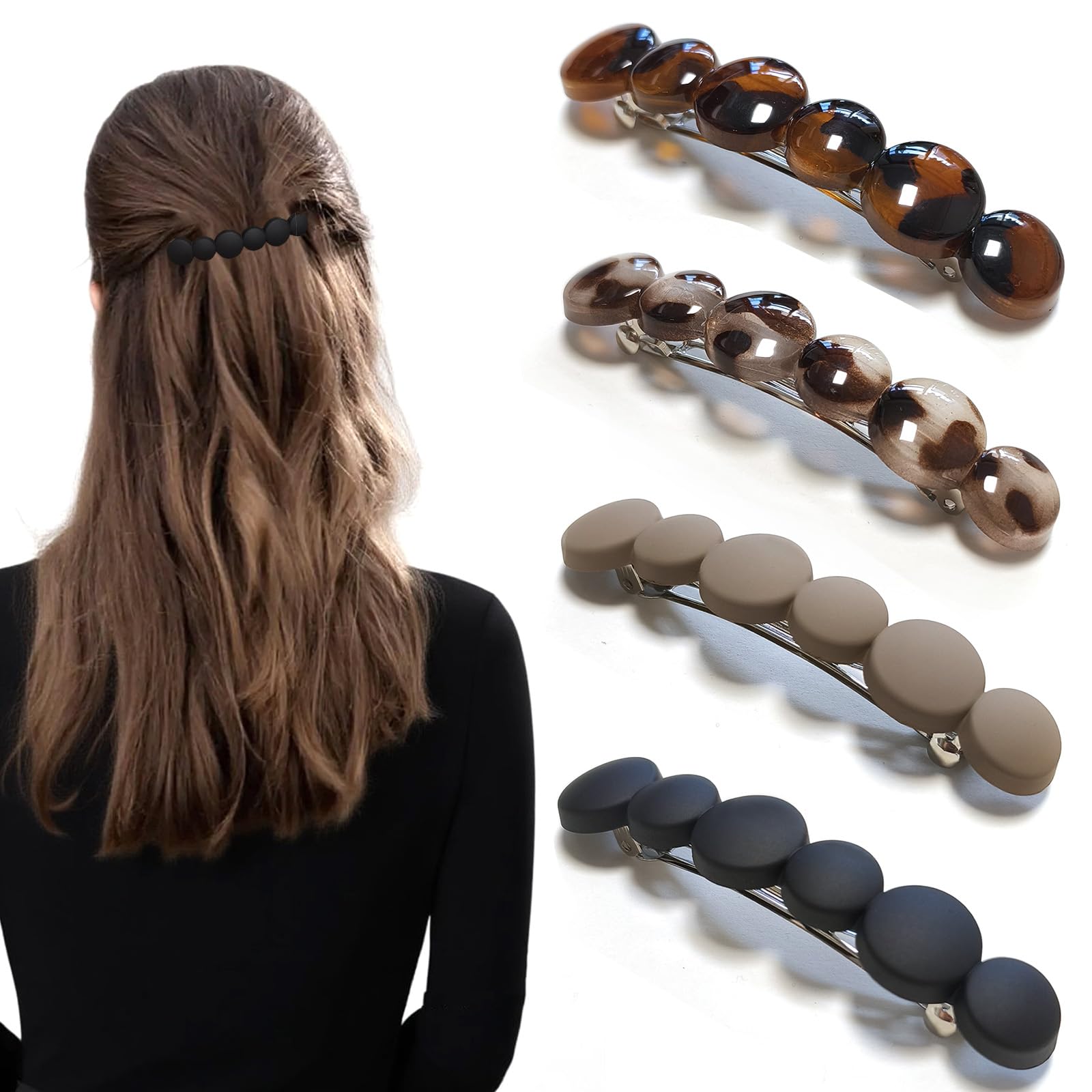 Markuii front view pack of four showing matte clips and compact size benefit