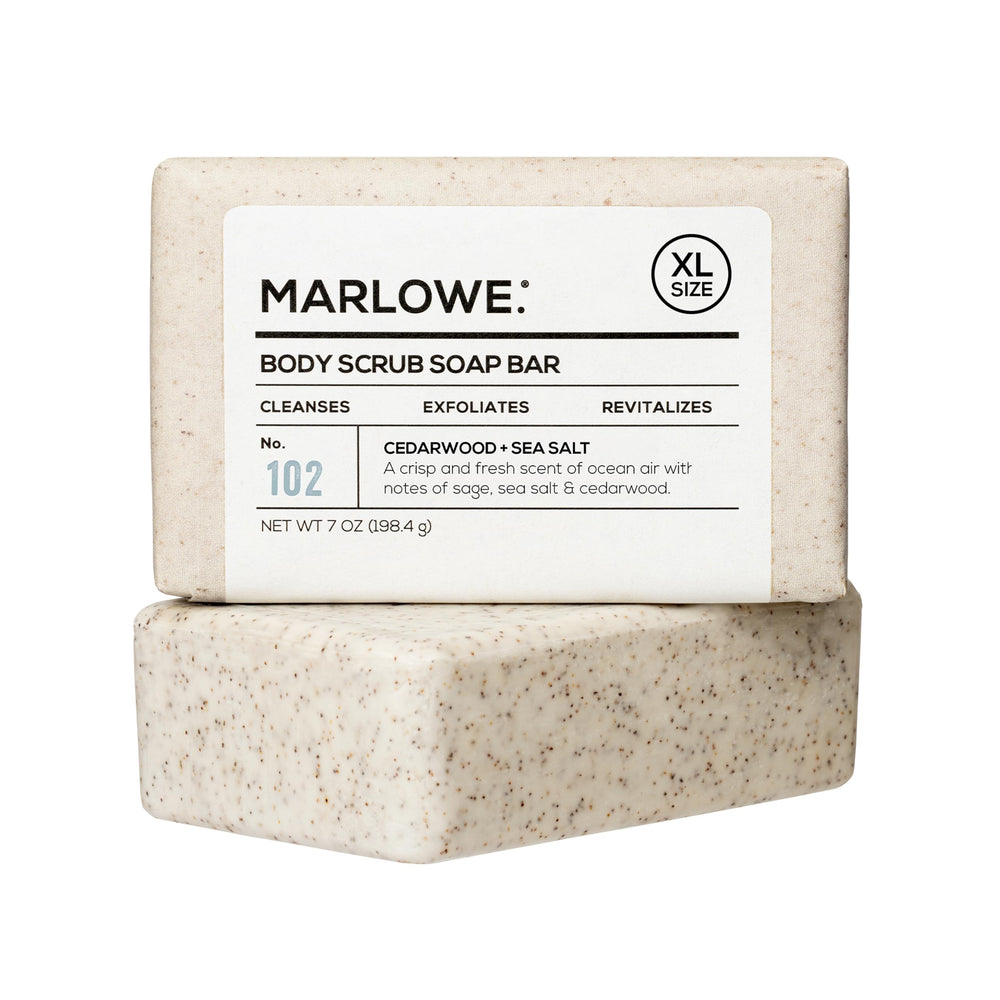 MARLOWE. front packaging showing scent and size, highlights longevity