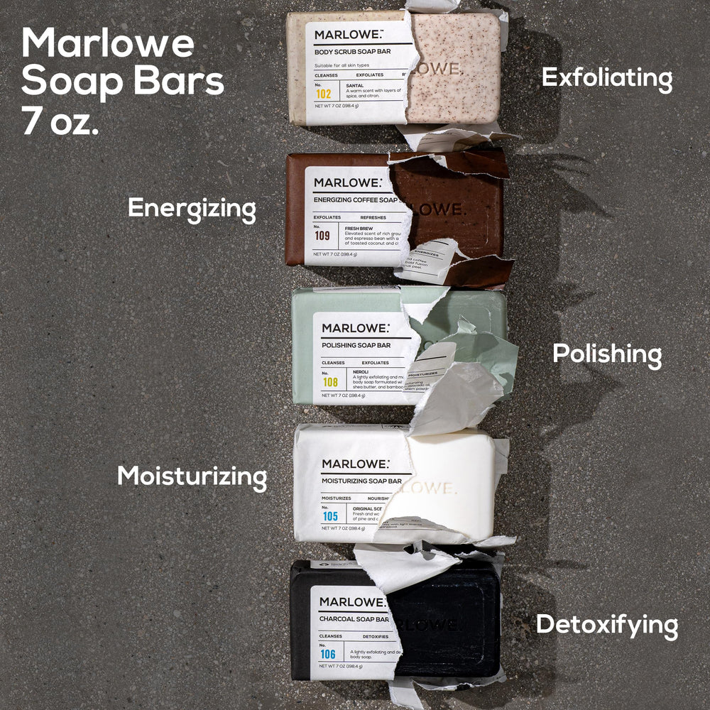 MARLOWE. ingredients label detail showcasing clean, vegan formula and transparency