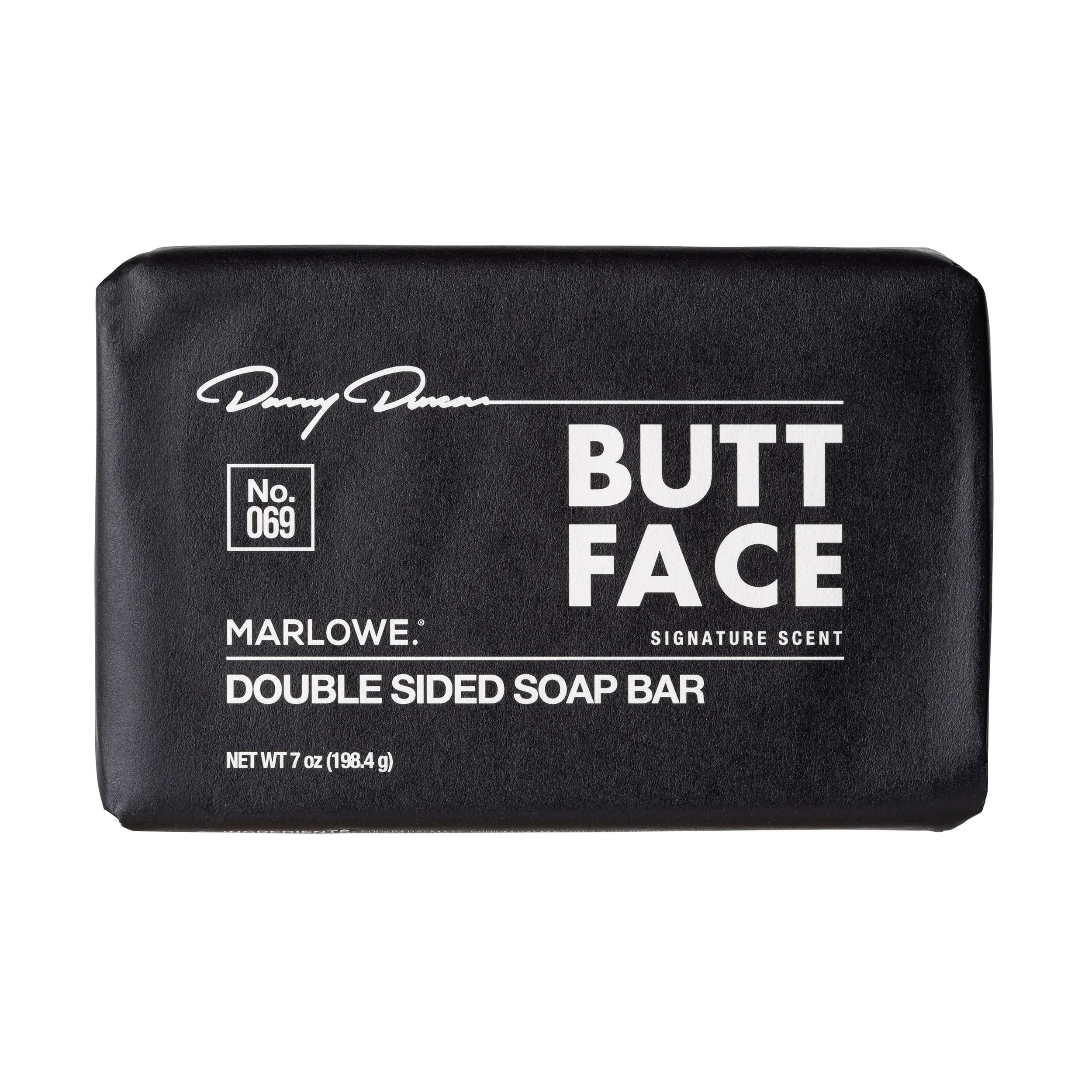MARLOWE front packaging showing the two-sided soap and scent name, communicates quality