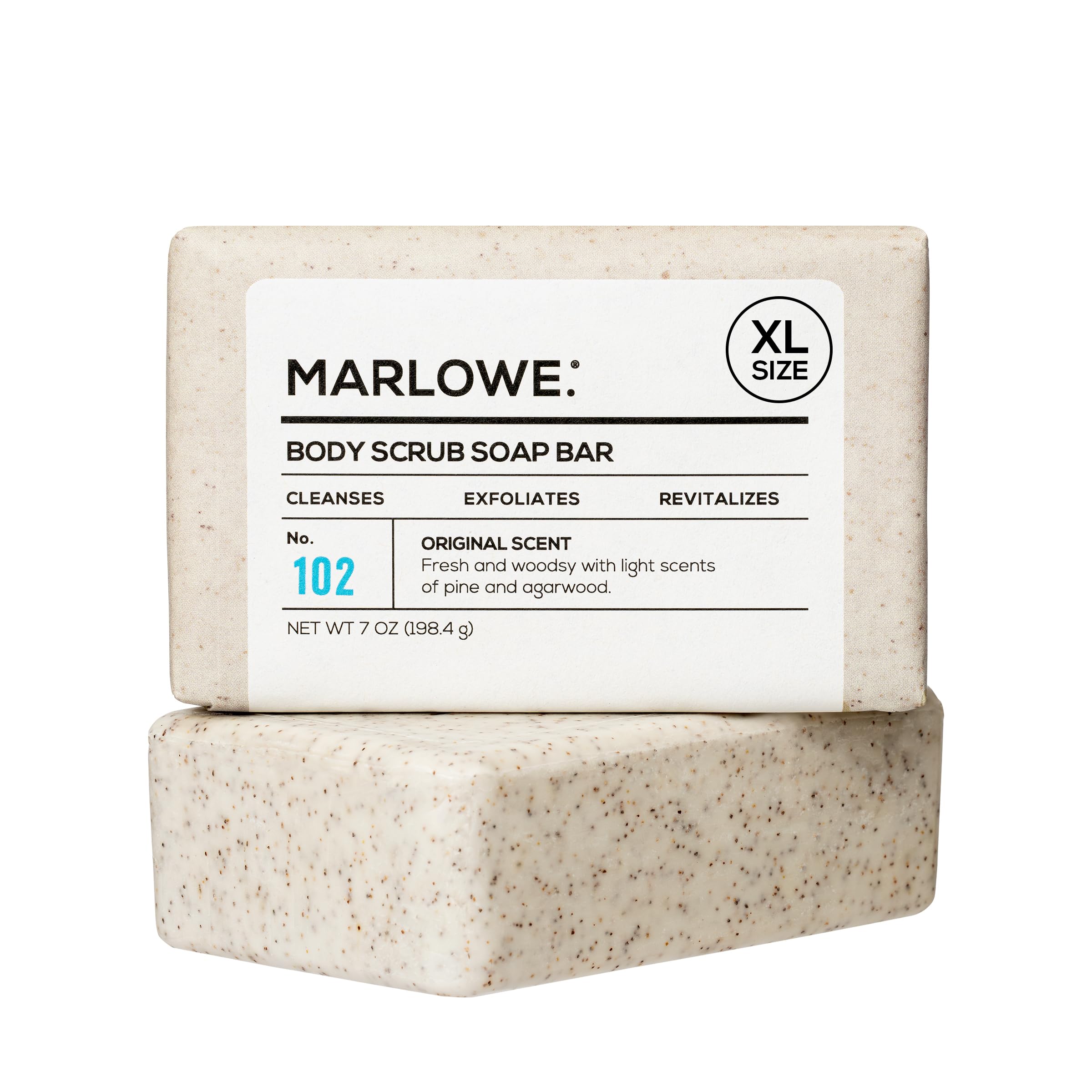 MARLOWE. front packaging showing sage fir bar and branding for clear identification
