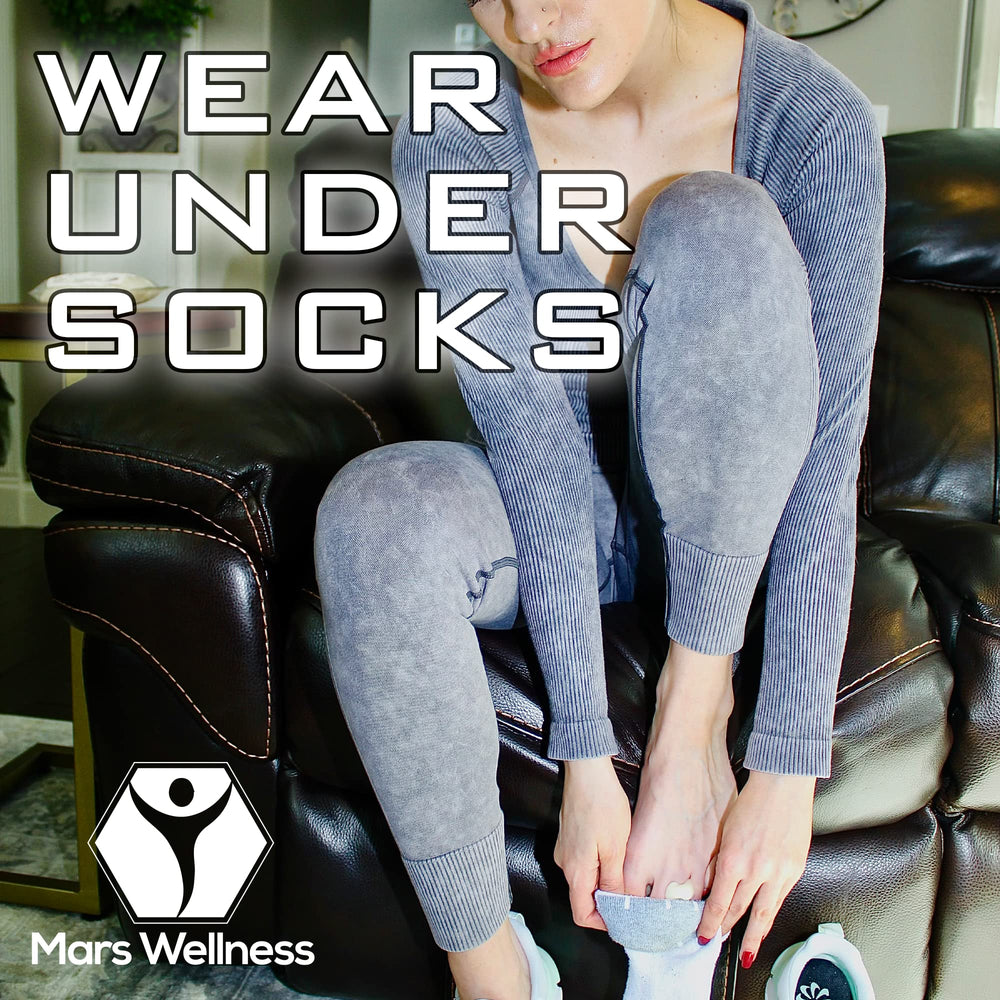 MARS WELLNESS lifestyle shot of person walking comfortably with pads