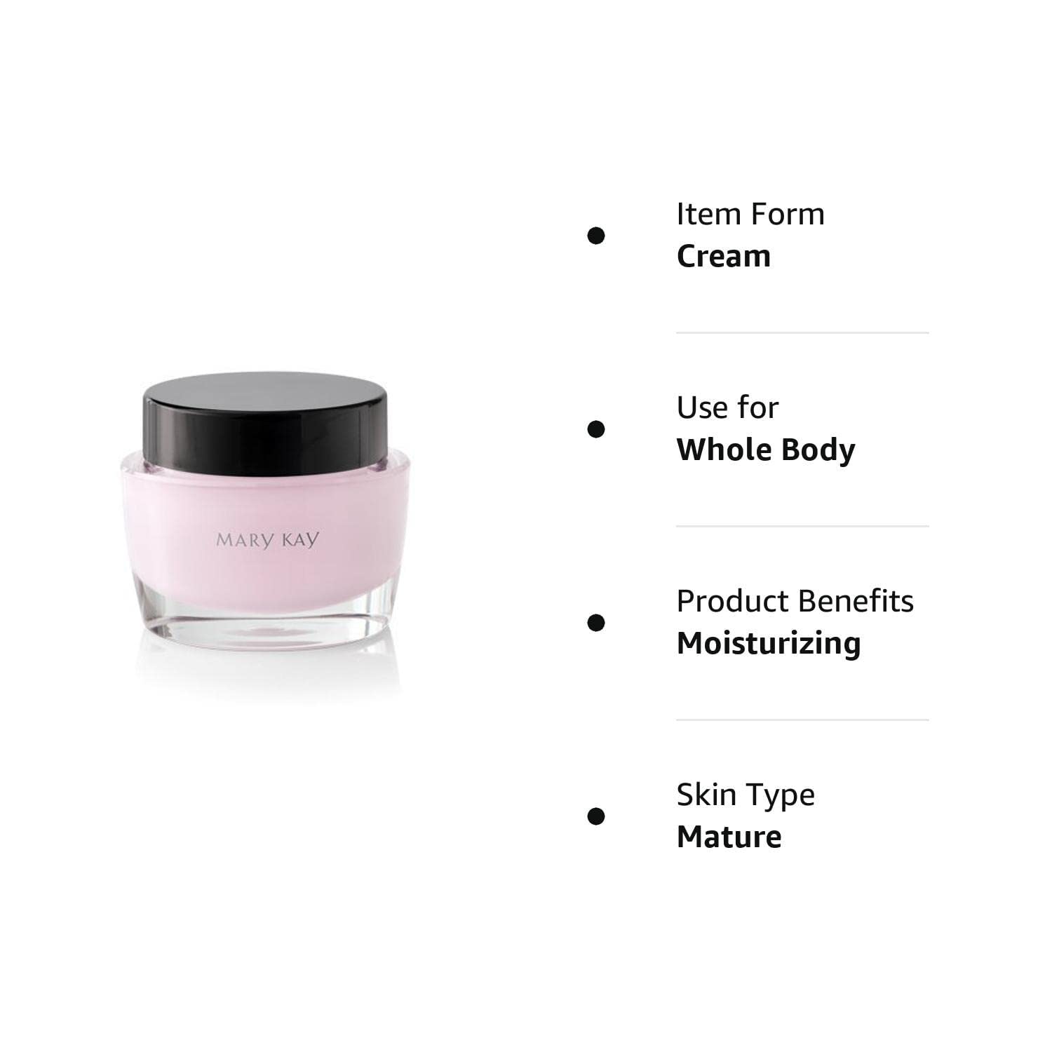 Mary Kay cream texture close-up on fingertip highlighting rich hydration and smooth finish
