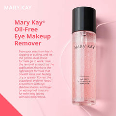 Mary Kay remover poured onto cotton pad for gentle, efficient removal