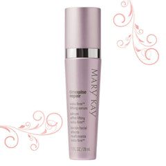 Mary Kay Volu-Firm lifting serum front bottle shows packaging and firming benefits